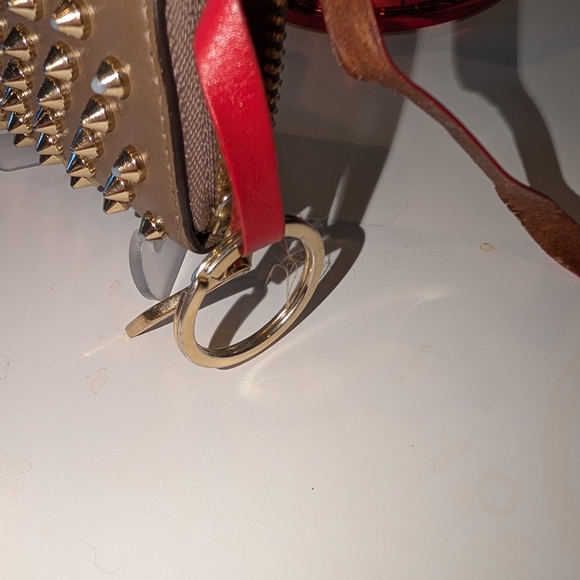 Authentic Christian Louboutin Small Panettone Zip-Around Coin Wallet & Key Ring - Picture 6 of 9